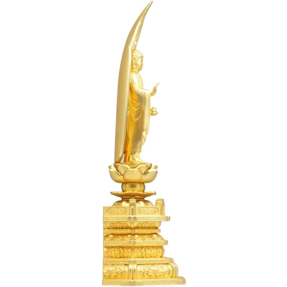 Yakushi Nyorai 23.5cm Gold-plated Alloy [Buddha Statue] (23.5cm)