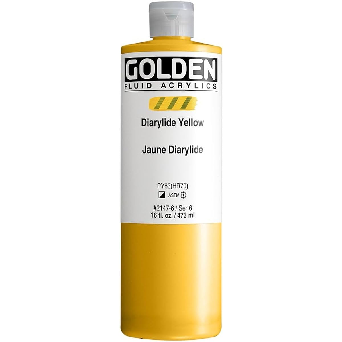 Golden Acrylic Fluid 473ml (16oz) 2147 Diarylide Yellow 13116147