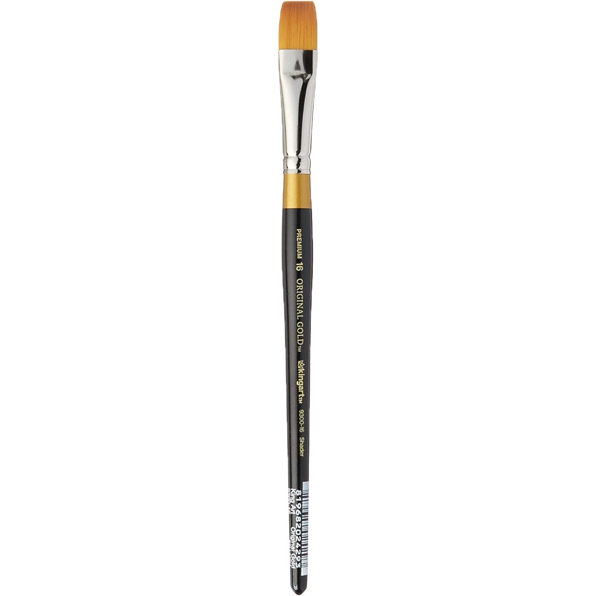 KINGART Original Gold 9300-16 Flat Shader Premium Golden Taklon Multimedia Artist Brush