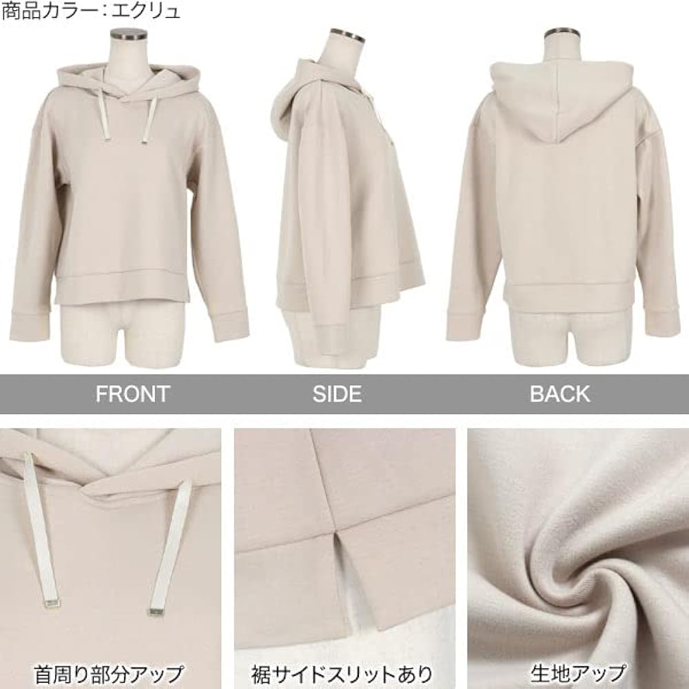[Kobe Lettuce] Women's Hoodie, Cardboard, Hood, Easy, Exercise Wear, Tops, Sweatshirt, Loose [C4831]