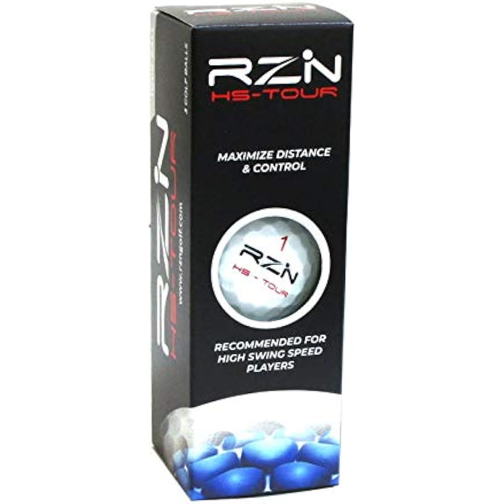RZN Golf RZN HS-TOUR Golf Balls 4 Pieces 1 Dozen Black Box US Specifications [Parallel Import]