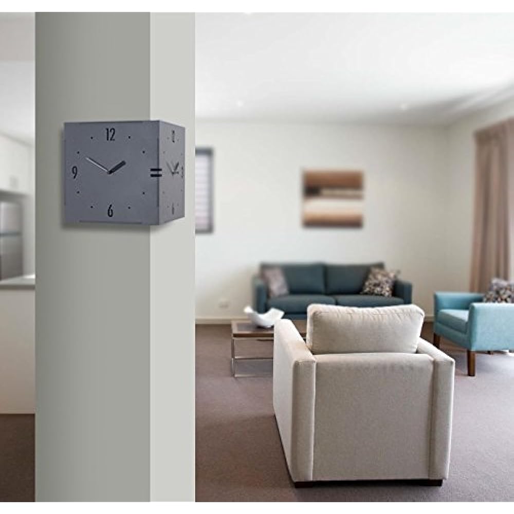 Corner double-sided clock handmade wooden double-sided wall clock fashionable wall clock Scandinavian clock interior