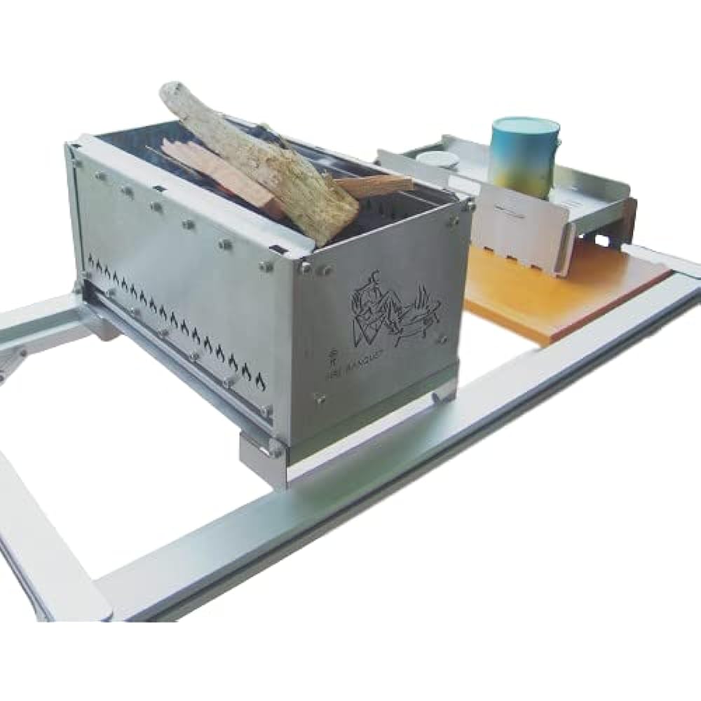 Tixsus titanium secondary combustion type bonfire stand “Fire Festival”