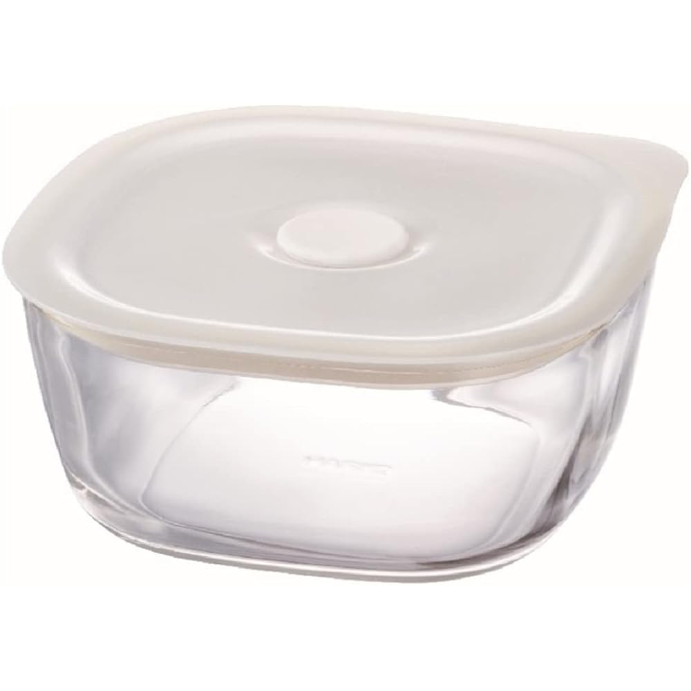 HARIO Made in Japan Heat-resistant Glass Airtight Storage Container/Corner 600ml BUONO kitchen KSTM-60-TW Set of 6