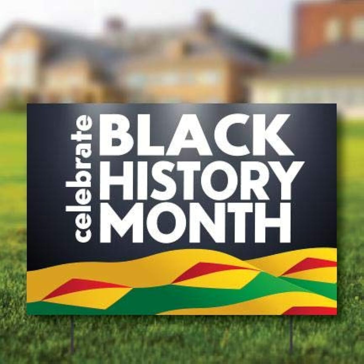 Black History Month Decorations: Banner and Sign Set 2' x 4' Banner & 2 18" x 24" Signs Double-Sided with Stakes 18677