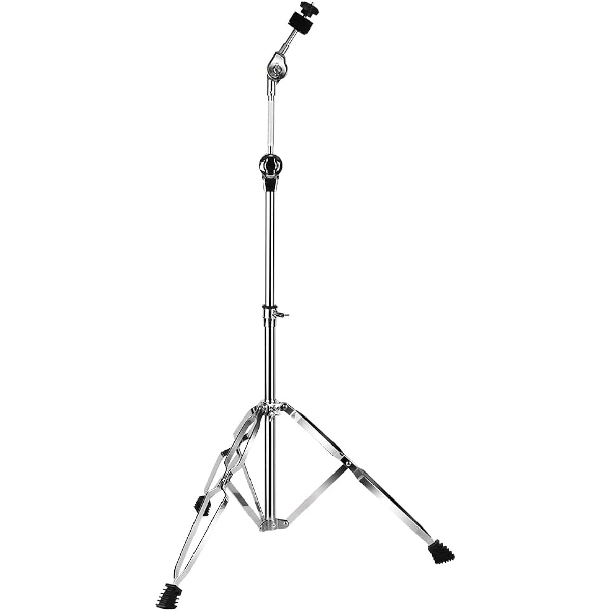 keerpusi Cymbal Stand with Drumstick Holder High Boom and Straight Combo Double Brace Legs with Rubber Feet