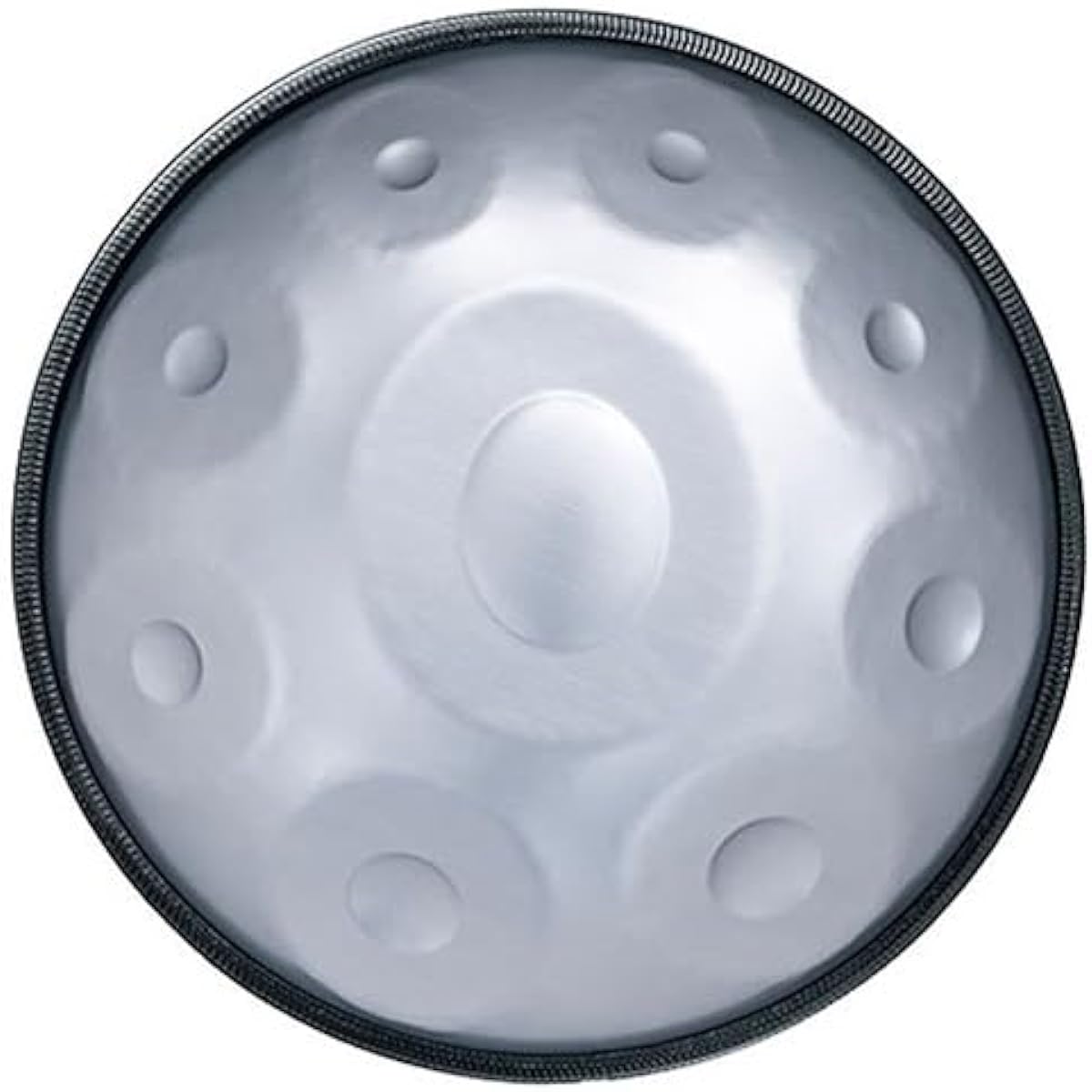 Mini Handpan Drum Handpan Instrument Percussion Instrument G Minor 9 Notes Diameter 45cm Height 16.5cm Includes a full set of accessories Perfect for children and women (Silver, Gold) (Color: Silver)