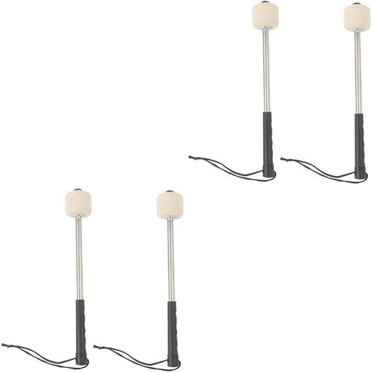 Milisten Drum Instrument Stick Felt Big Timpani Practical Snare Wool Anti-Percussion Colored Drum Wooden Anti-Hammer Parts Head Stick Accessories Mallet Marching with Mallet for Adults 4 Pieces