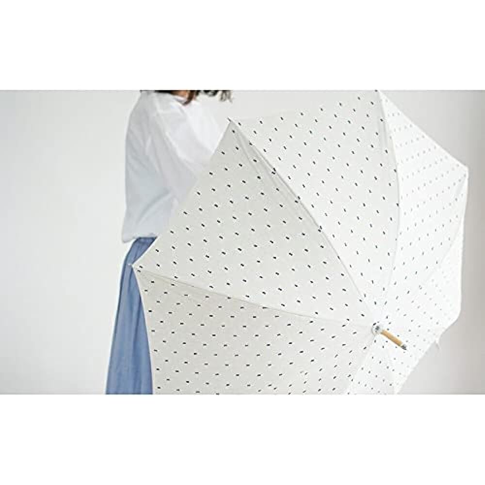 Made in Japan, Folding Umbrella for Both Sunny and Rainy Days, Class 1 Shading, 2 Tier Folding, Shading Rate 99.99%, Komiya Shoten Fringe Dot Shade