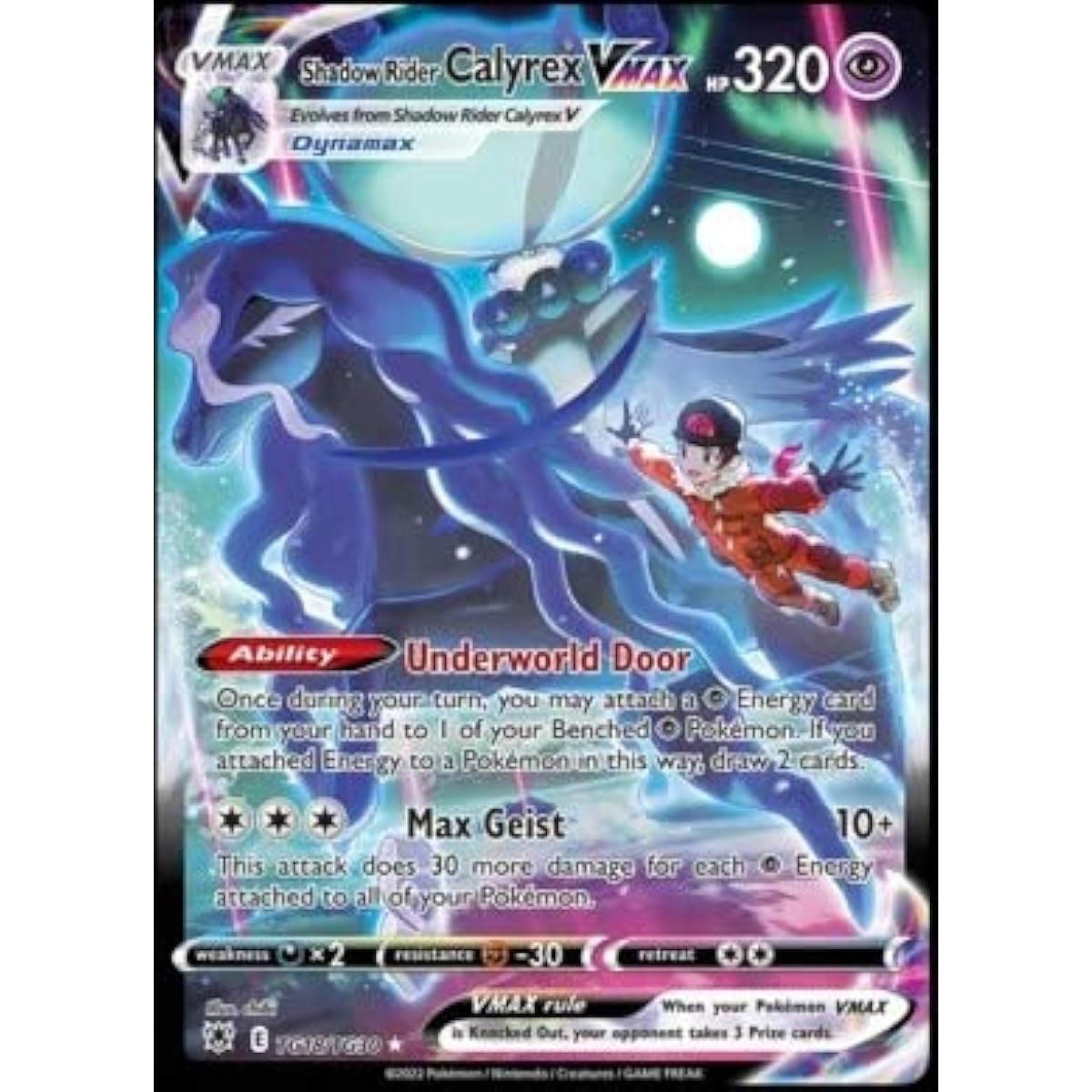 Pokemon - Shadow Rider Calyrex VMAX - TG18/TG30 - Astral Radiance - Trainer Gallery - Ultra Rare Card