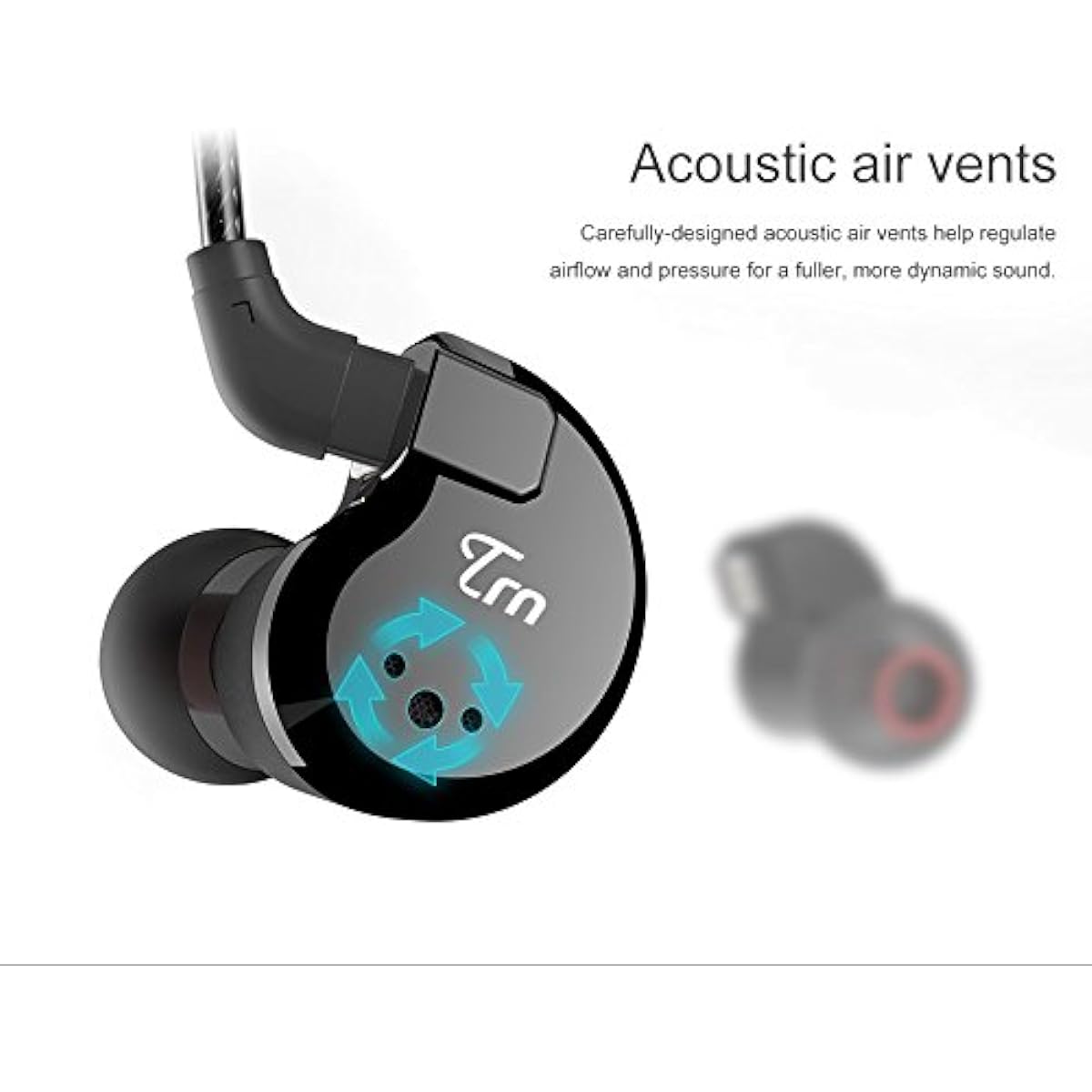 TRN V80 In-Ear Monitor Headphones Headset NO MIC Blue KINBOOFI