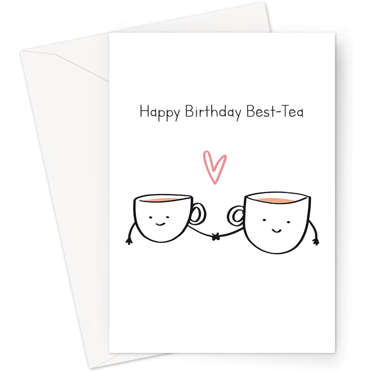 LEMON LOCO Happy Birthday Best Tea Greeting Card | Friend, Best Friend, Best Friend, Teacup Birthday Card, Best Friend Birthday Card, Birthday Card for Friend