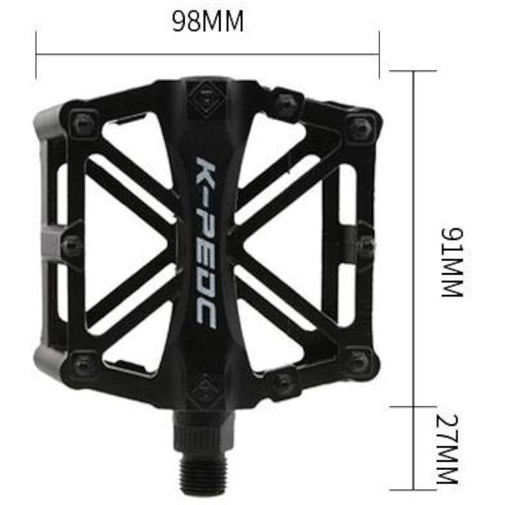 [HAMMARS] Aluminum pedals, left and right set, ball bearings, flat pedals, road bike, MTB, mountain bike, cross bike, mama's bike, light bike, city bike, unicycle, BMX, folding minivelo, small wheel bike, fixie