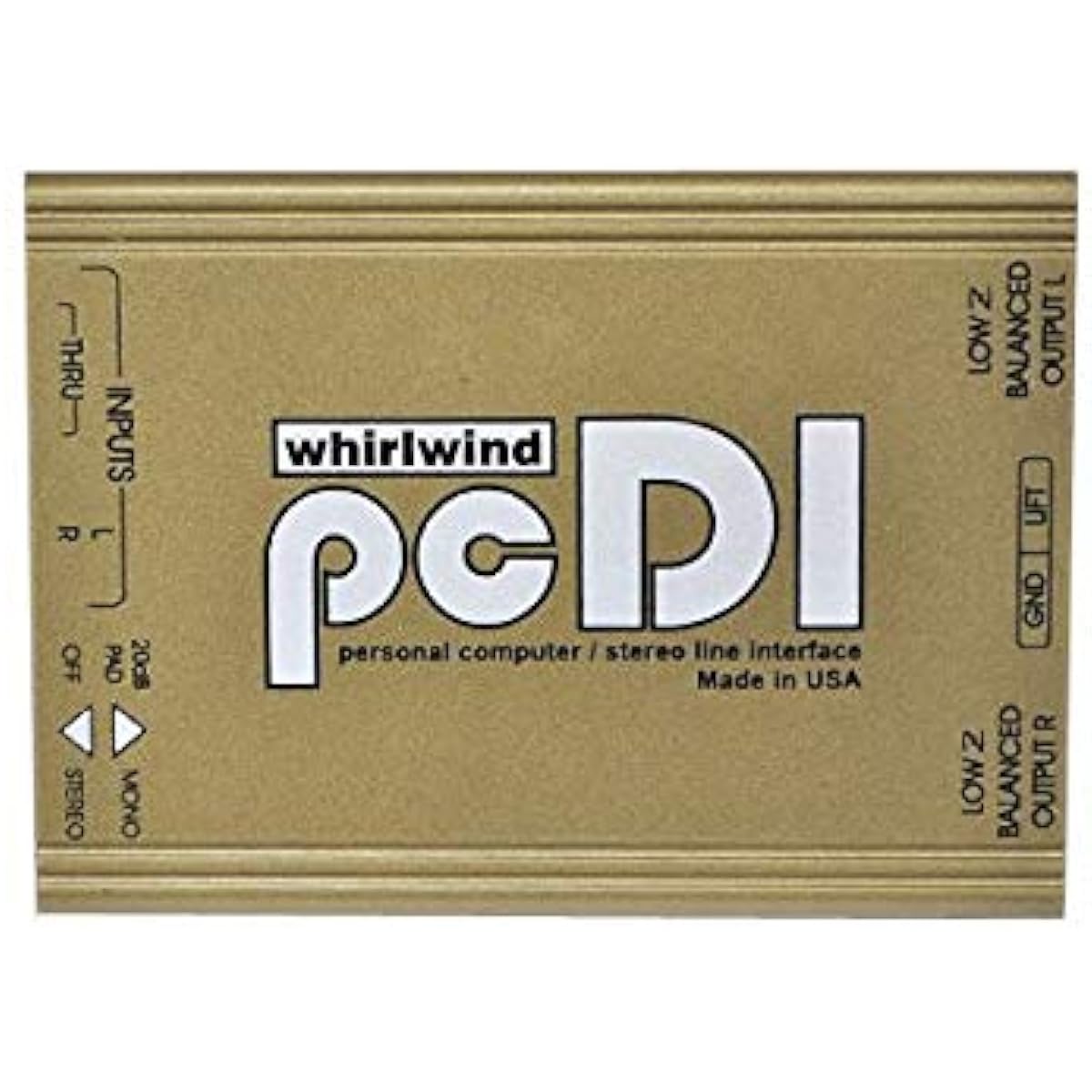 WHIRLWIND Stereo Direct Box for CD Players/Sound Cards PCDI Stereo Direct Box