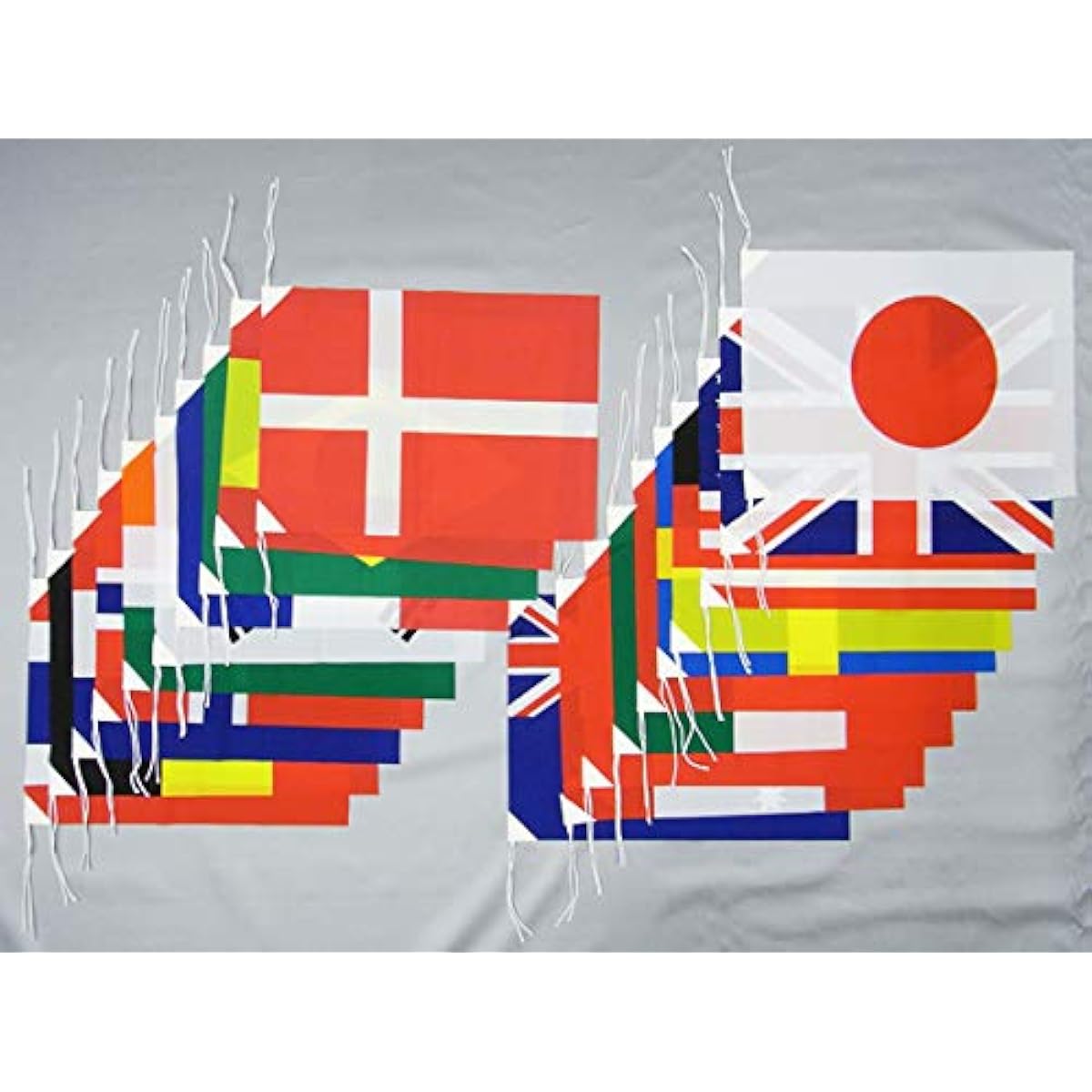 Sports Day Flags, International Flags, Tetron (Polyester), Made in Japan, Leather Cord, Individual 20 Countries, Flag Size H27x40cm