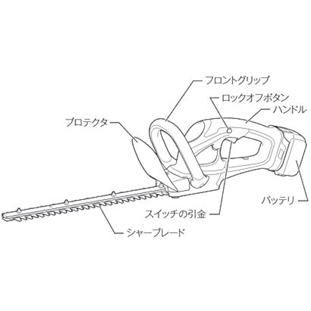 Makita hedge clipper rechargeable 14.4V cutting width 300mm high quality blade/cutting diameter 18mm 3Ah battery and charger included MUH304DRF