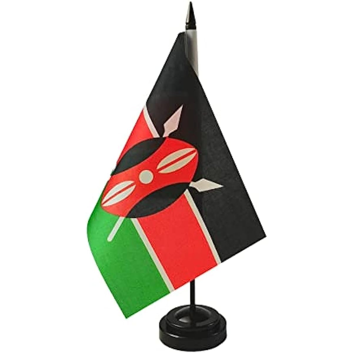 Kenya Desk Flag, Kenya Table Flag, Kenyan National Flag, Kenyan Diplomatic Flag Set, Office Flags, Table Decorations, 8 x 5.5 Inch, Vivid Color and Fade Resistant