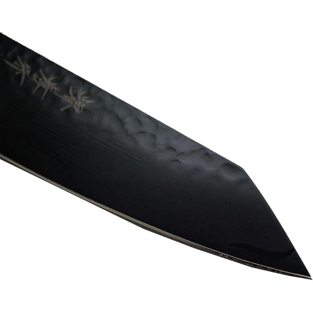 Takayuki Sakai Clean & Stylish Knife Kurokage VG10 Hammered Fluorine Processed Japanese Style Knife Sword-shaped Santoku 07495