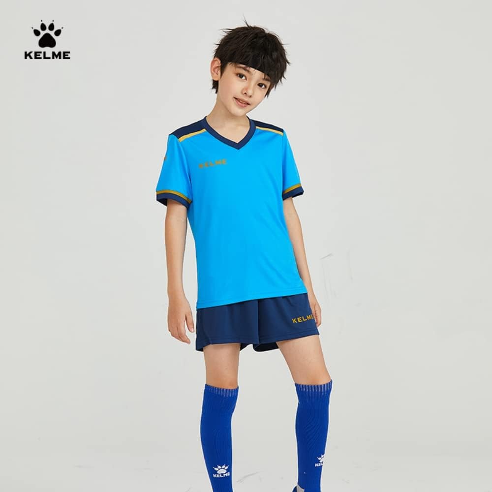 [Kelme] Junior Soccer Wear, Children's Training, Top and Bottom Set, Short Sleeve Shorts, Quick Drying and Breathable