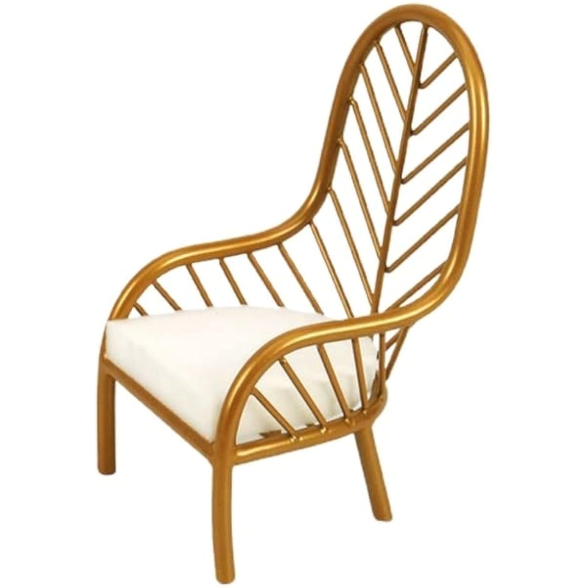 Eledoll 1:6 Dollhouse Furniture Decorative Gold Metal Chair for 12 inch Fashion Dolls 1/6 Scale