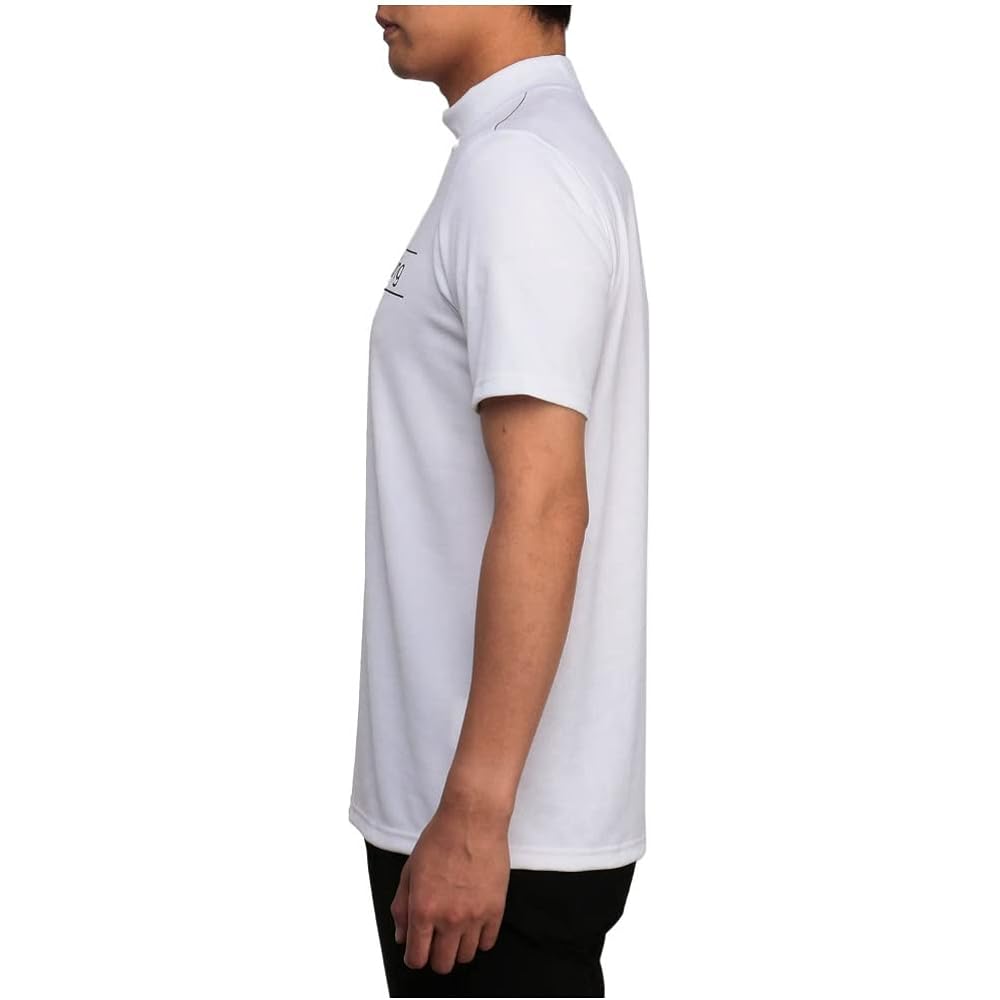 [Mizuno] Golf Wear Double Jacquard Short Sleeve Mock Neck Shirt Stretchy Sustainable Mock Neck Shirt E2MAA019 Men's