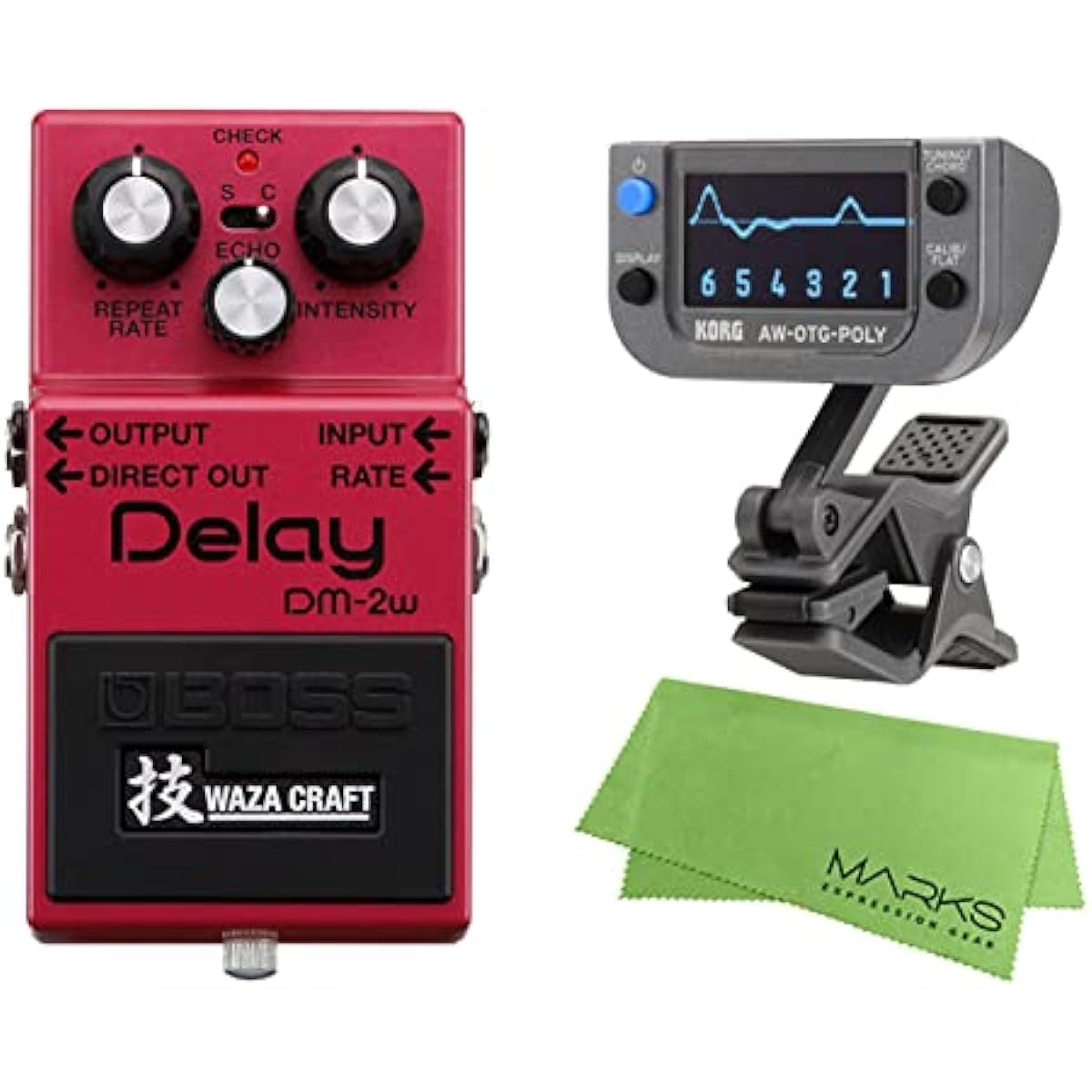 BOSS - Delay DM-2w (J) + KORG AW-OTG-POLY + Marks Original Cross Set