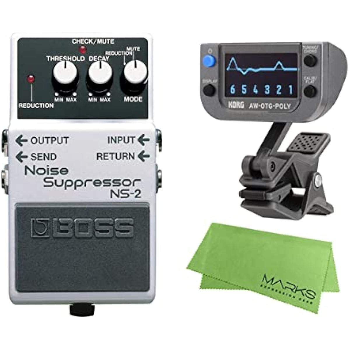BOSS - Noise Suppressor NS-2 + KORG AW-OTG-POLY + Marks Original Cloth Set