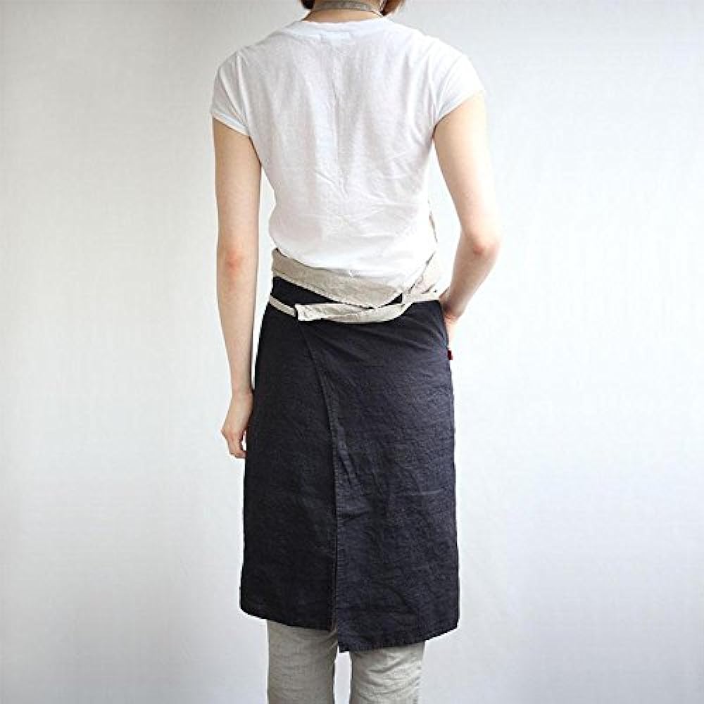 Full Apron Carina Noir Lino E Lina A1051 Lino e Lina