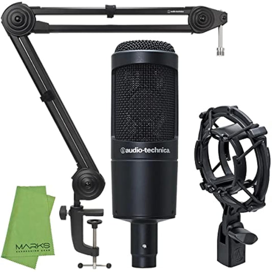 Audio-Technica Condenser Microphone AT2035 + Microphone Boom Arm AT8700J Set