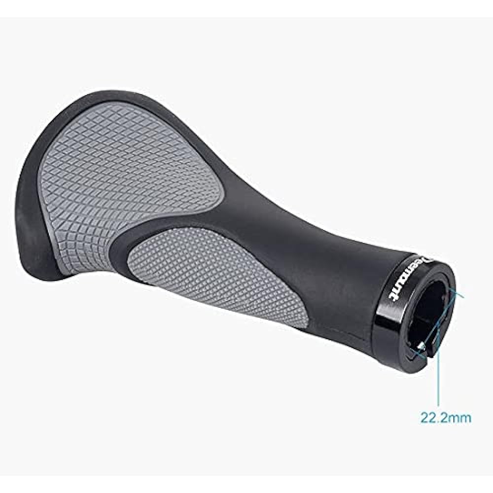 Deemount Bicycle Grip Ergo Grip Cross Bike Mountain Bike Easy to Grip Soft Rubber [Installation Tools Included]