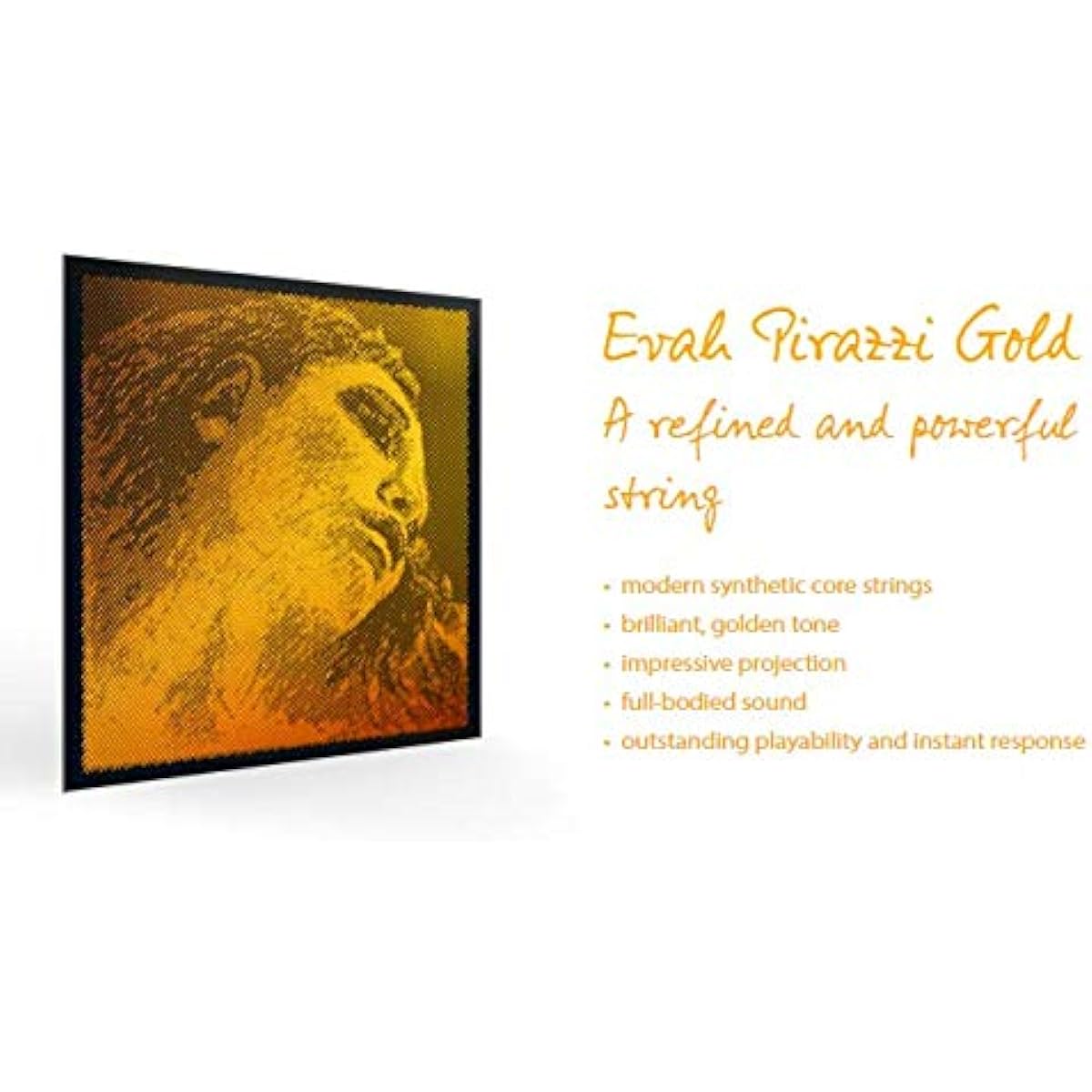 EVAH PIRAZZI GOLD Eva Pirazzi Gold Violin String A/D/G Line Set (G Line Silver Wrapped)
