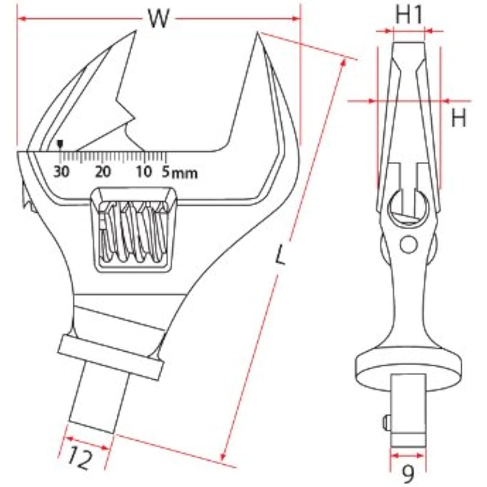 Pro-Auto Replaceable Monkey Head for Digital Torque Wrench WPC-A30