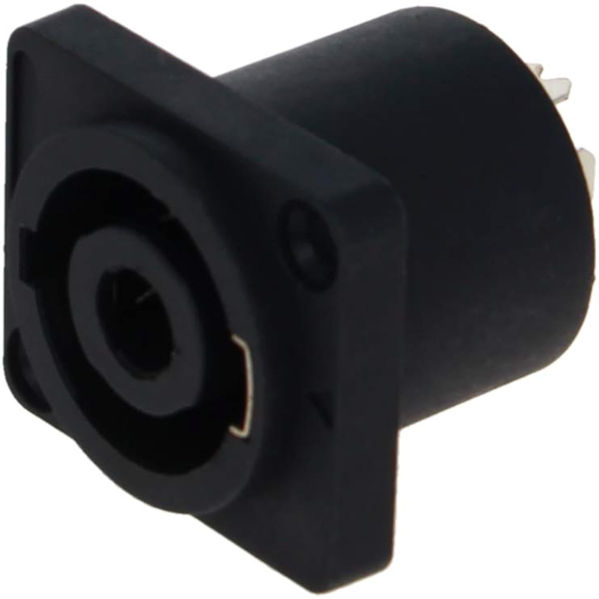 Fielect 4 Pole Speaker Panel Mount Connector Audio Speaker Jack Twist Lock Speaker Jack Plate with Metal Insert LY-KNT043 5 Pieces