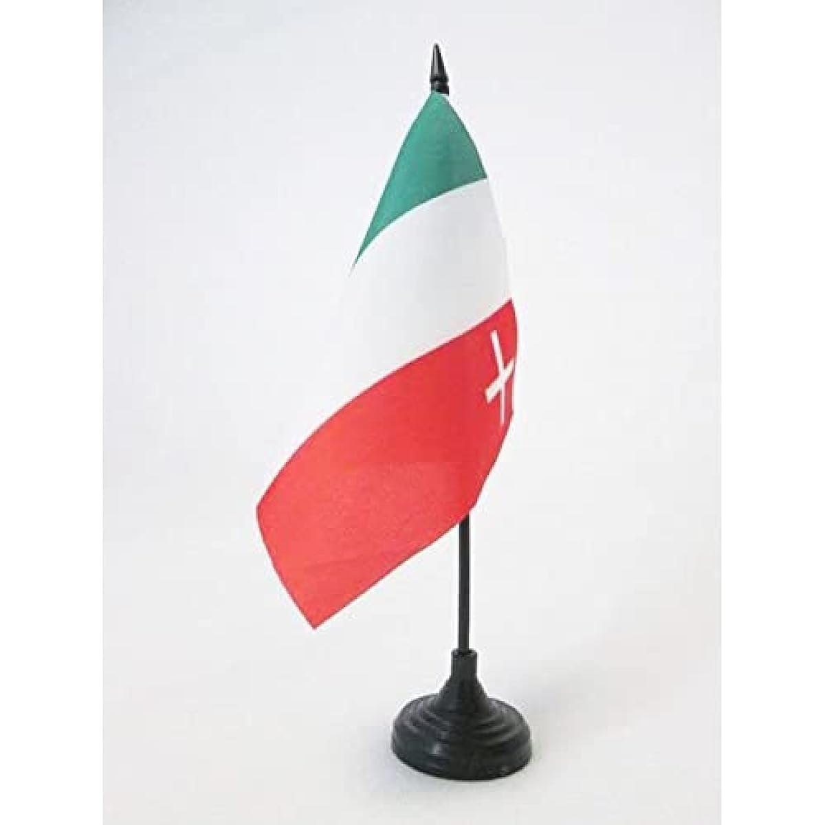 AZ FLAG Neuchâtel Table Flag 5" x 5" - Neuchâtel - NE Desk Flag 15 x 15 cm - Black Plastic Stick and Base
