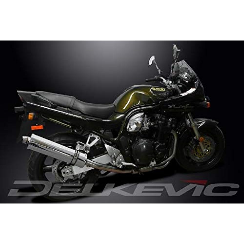 DELKEVIC Slip-on Stainless Steel Oval Muffler SUZUKI GSF1200 BANDIT 1995-2005 450mm KIT0638