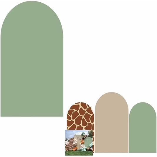 Arch Backdrop Cover for Kids Birthday Party Decorations Event Matcha Green Background Props 47.2" x 89.7" C Pattern