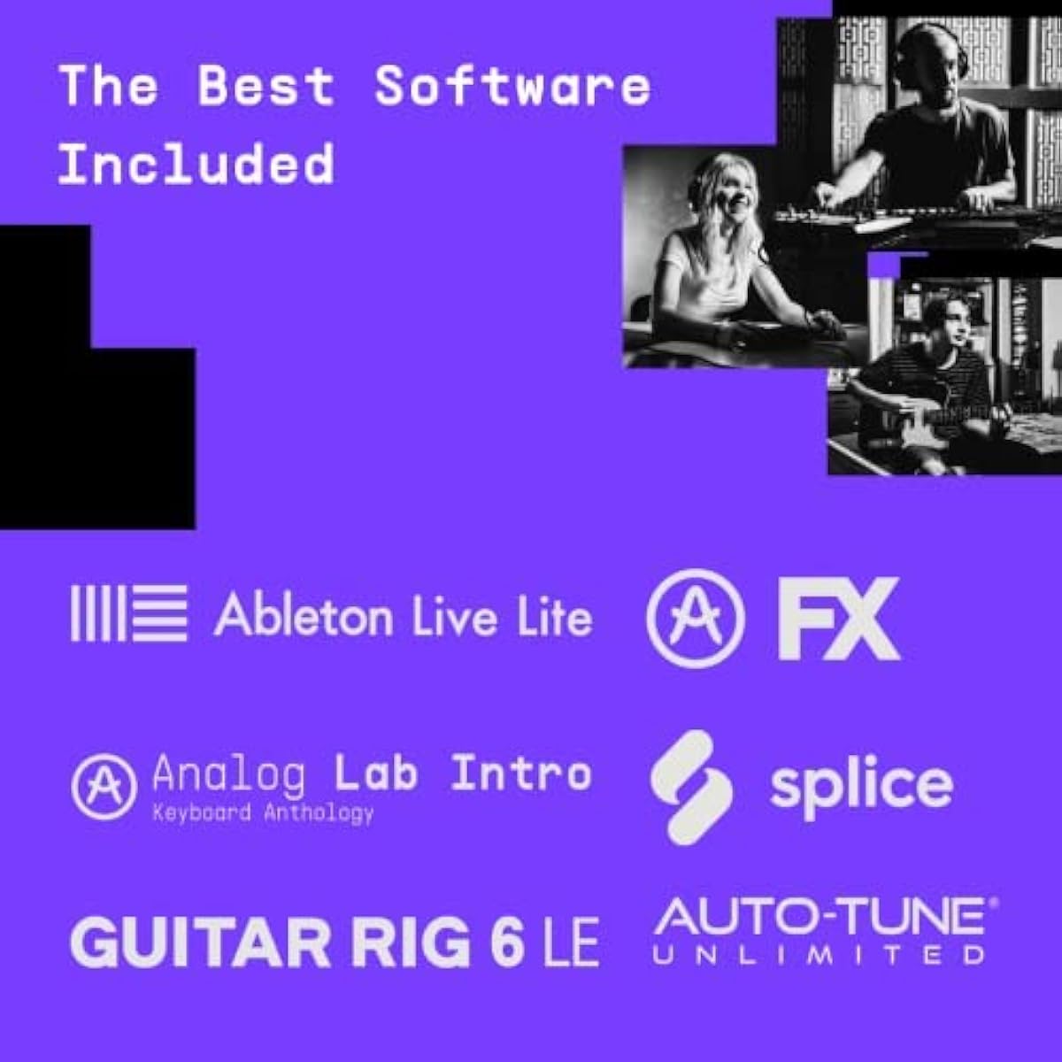 Arturia - MiniFuse 4 - Compact USB Audio & MIDI Interface with Creative Software for Recording, Production, Podcasting and Guitar - White
