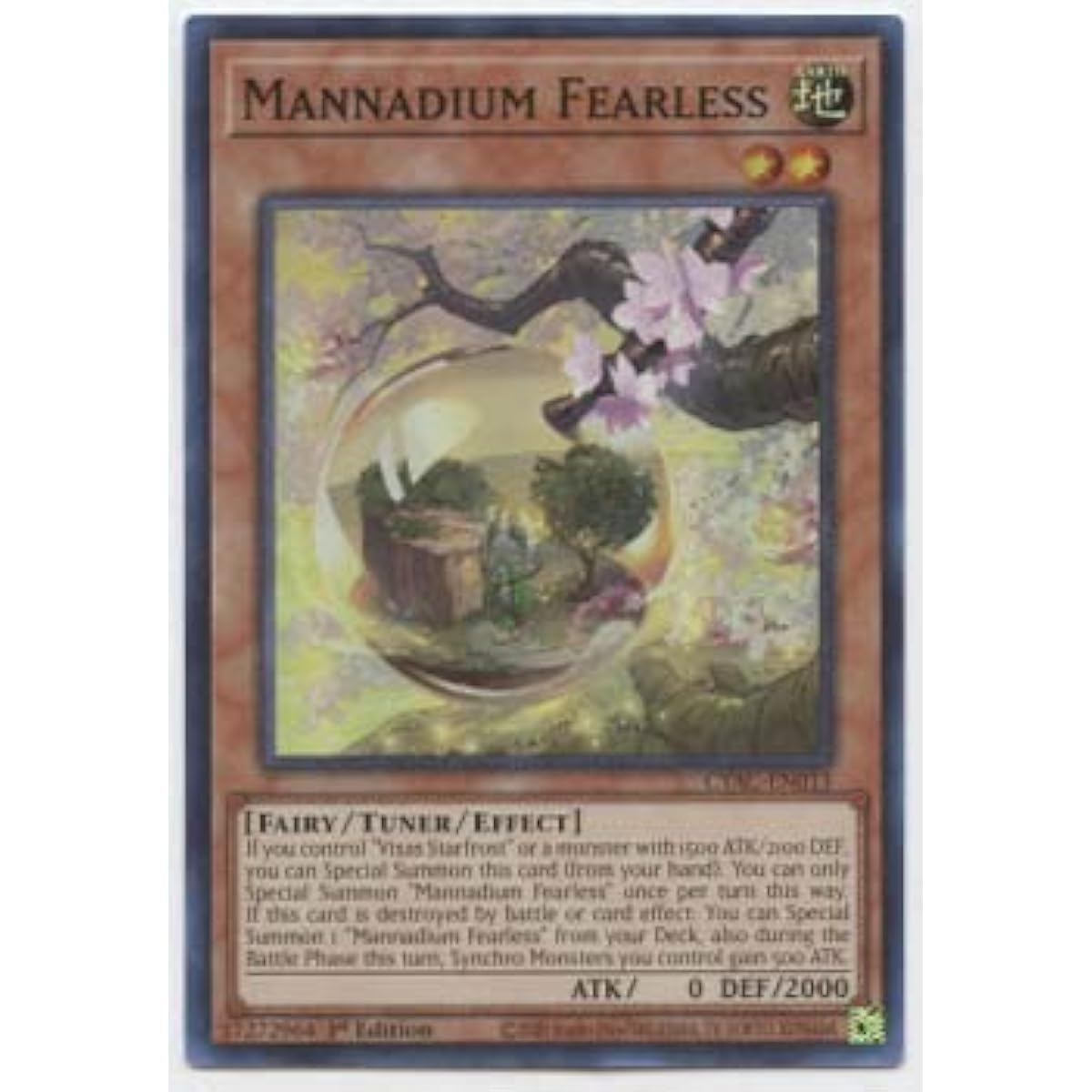 Mannadium Fearless - CYAC-EN013 - Super Rare - 1st Edition.
