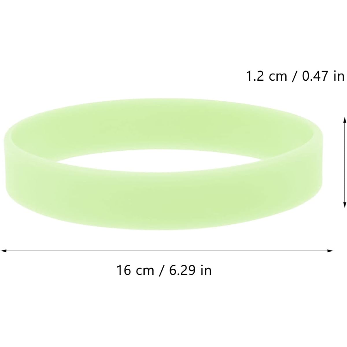 STOBOK 100pcs Luminous Silicone Wristband Glow in the Dark Wristband Bracelet Silicone Light Up Rubber Bracelet Adult Teen Party Favors, 10x1.2cm, Silicone