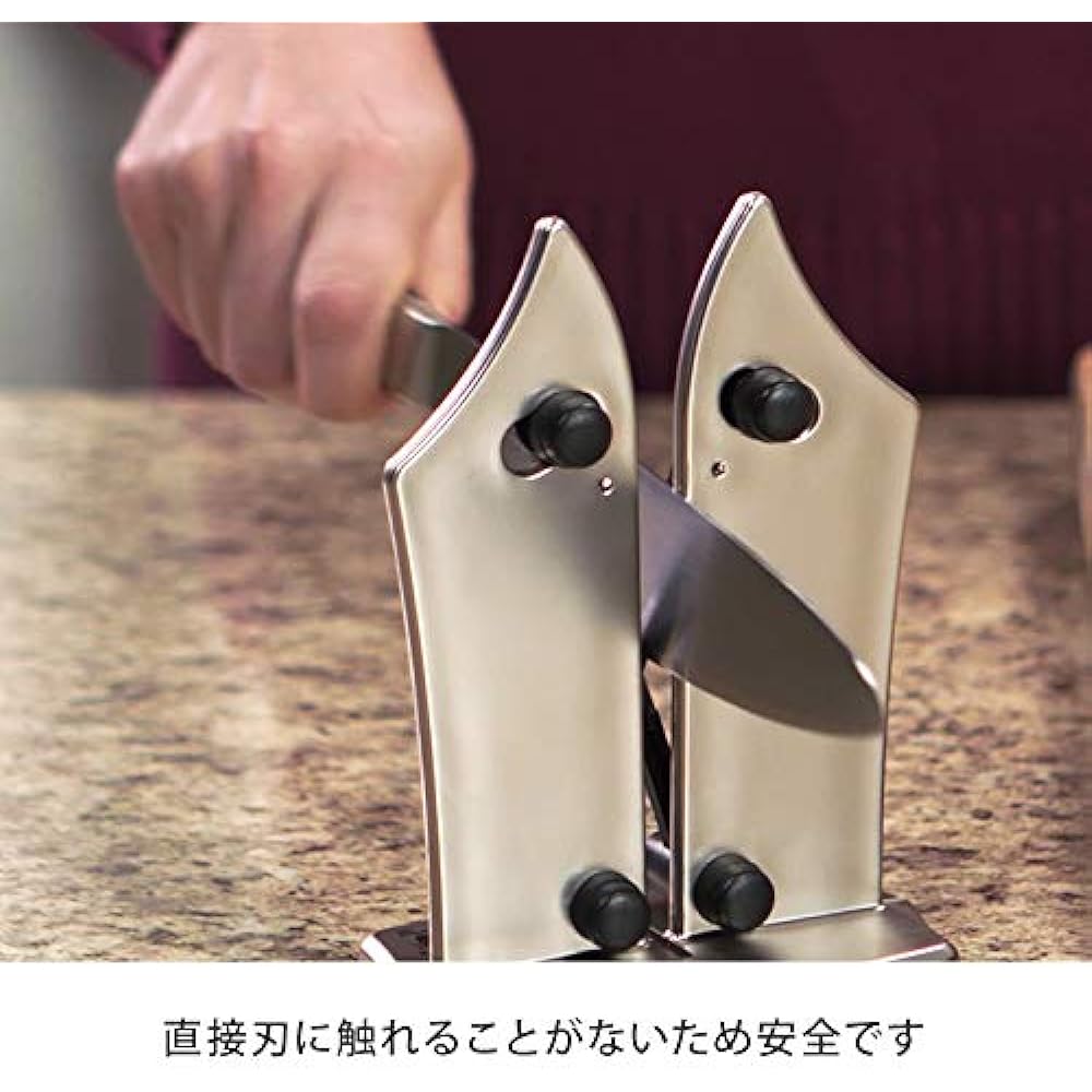 [Genuine Japanese Product] Bavarian Edge Japanese Instruction Manual Included Knife Sharpener Tabletop Sharpener Santoku Knife Paring Knife Sashimi Knife