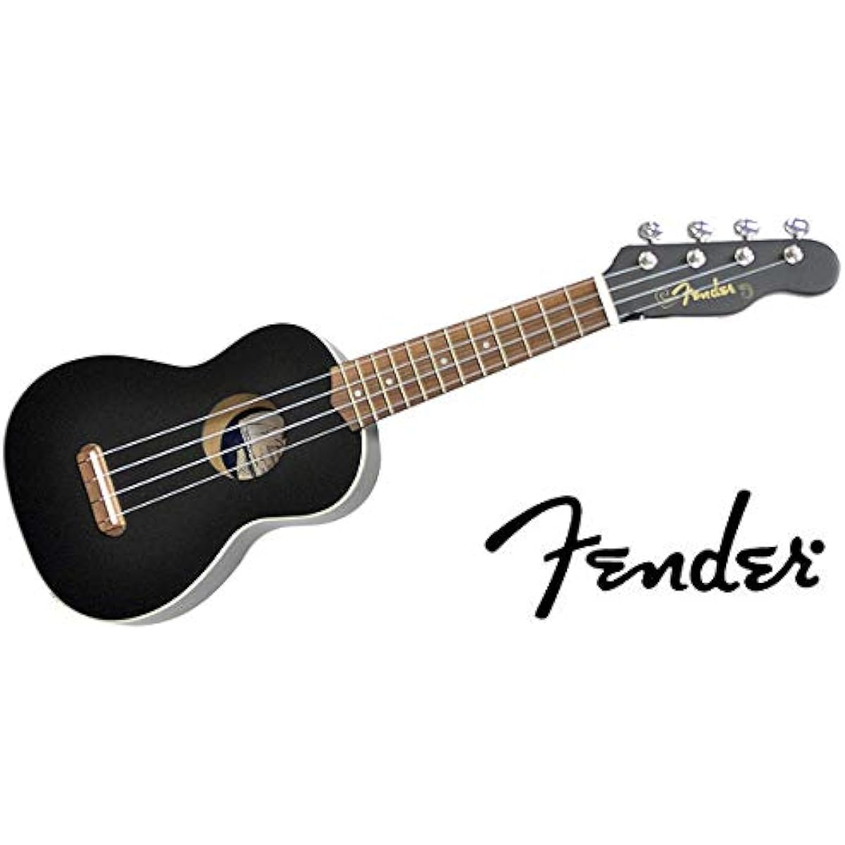 FENDER Venice Soprano Uke, BLK WN Soprano Ukulele