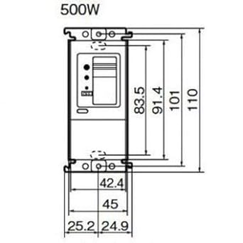 Panasonic Embedded Dimmer Switch B 500W Sliding Type for Incandescent Lights White AC100V 500W WT57615WK