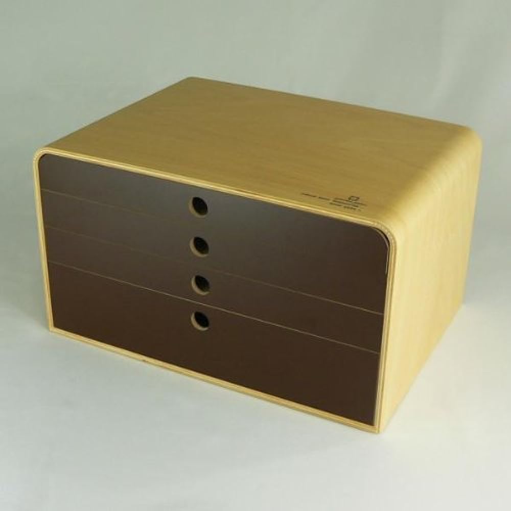 YK09-117 A4 FILE CASE 4-tier natural/white 4090k