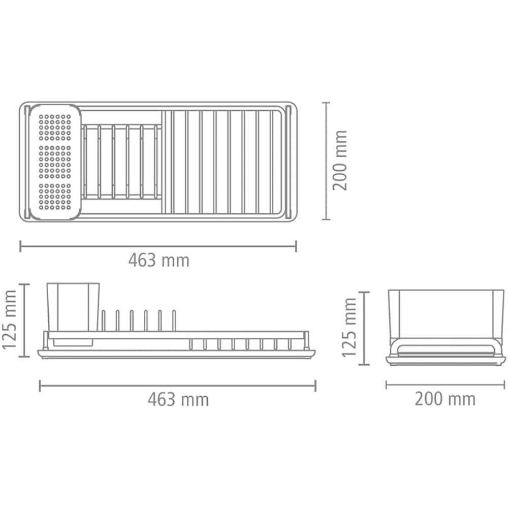 brabantia (Brabantia) Light gray for draining rack W20.0 x D48.3 x H12.8cm Dish rack 117282