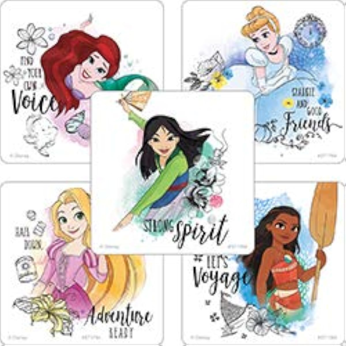 Disney Princess Adventure Stickers - Prizes and Prizes - 100 stickers per pack