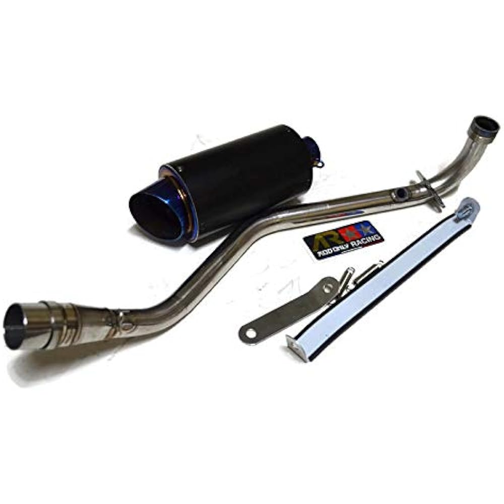 Aodonly Racing Low Mount Exhaust Stainless Steel Blue Titanium Color for Kawasaki Z125 Z125 Pro All Models