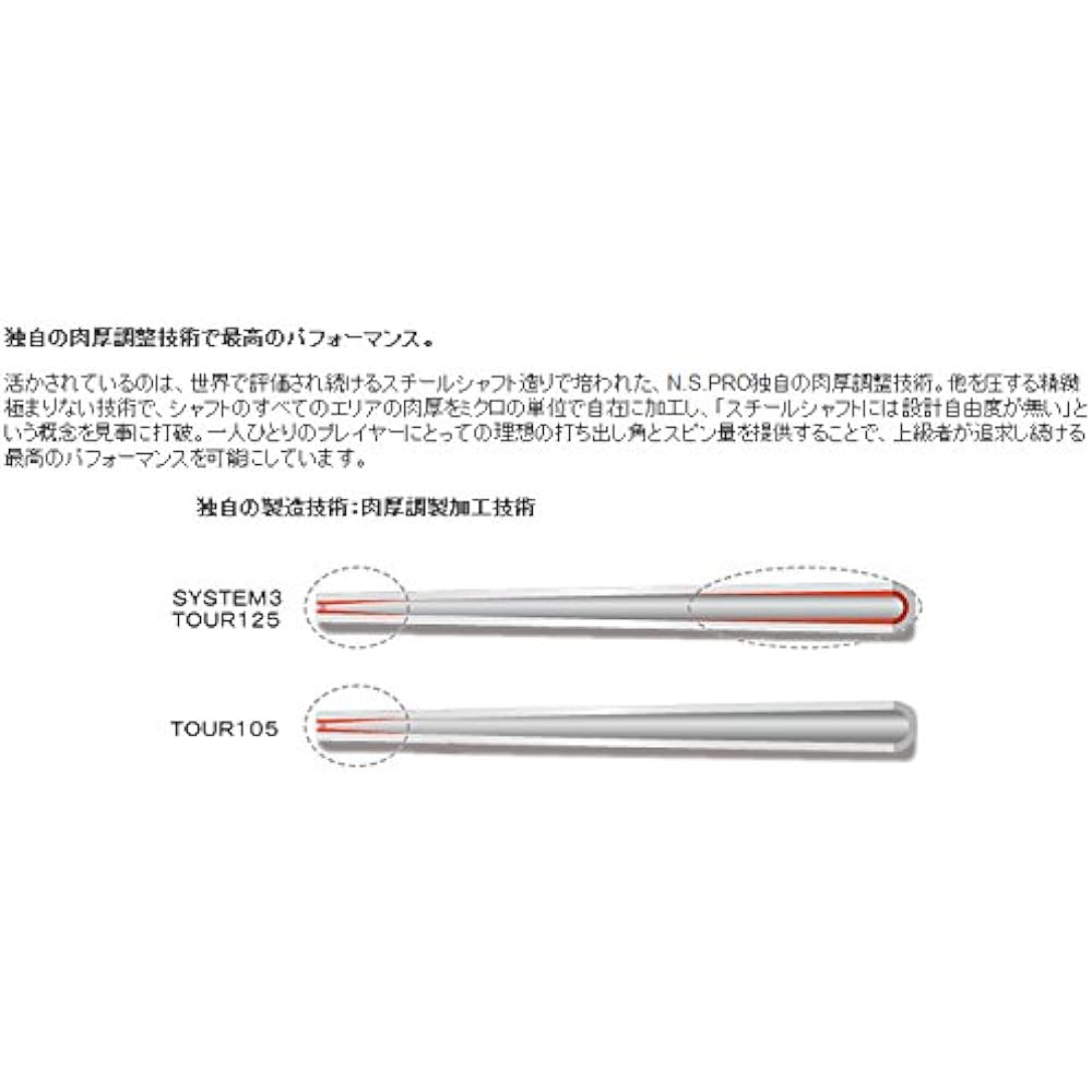 Nippon Shaft N.S.PRO MODUS3 TOUR 105 Golf Shaft for Iron Single Item #5 Flex R MTOUR105