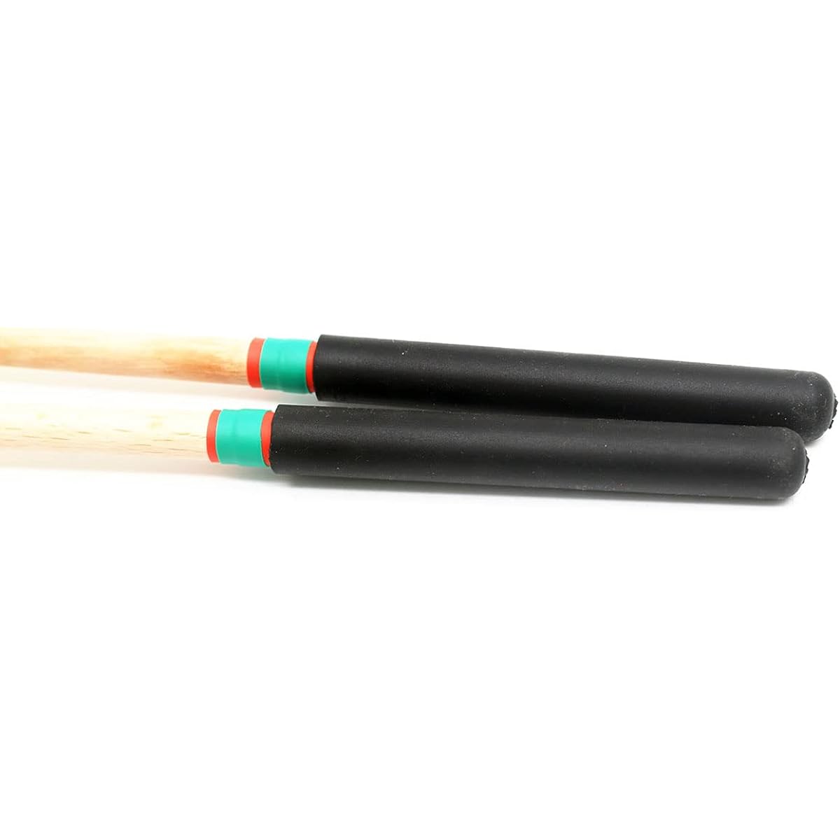 TUOREN 8.3 Inch Rubber Head Percussion Mallet Stick for Tenor Steel Pan Steel Tongue Drum Wooden Handle