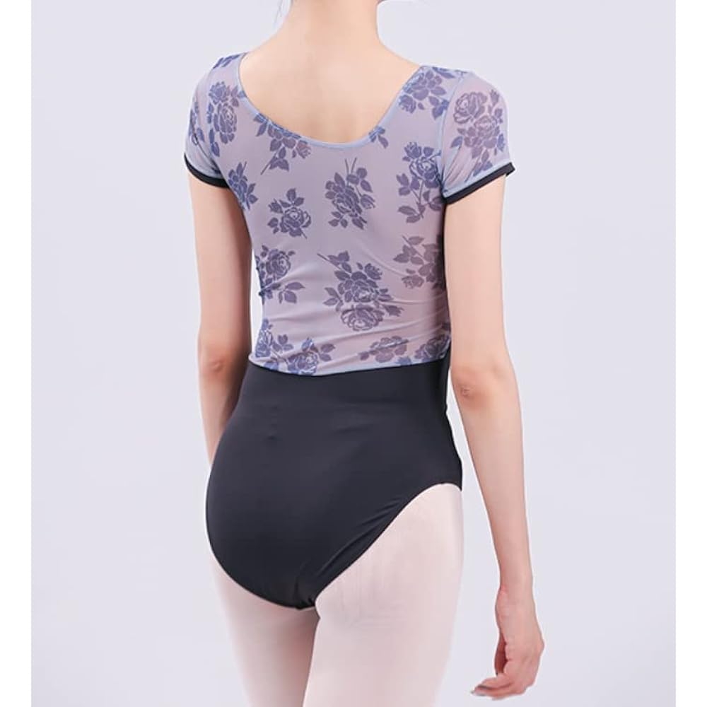 ProDance Half Pattern Half Cup Mesh Ballet Women's Leotard PLHA026B