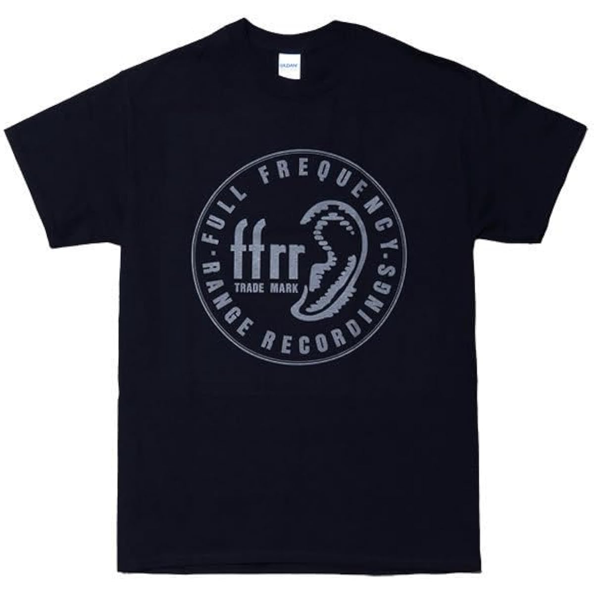 XL Size FFRR Records Logo T-Shirt House/Club/Dance Music/DJ Black